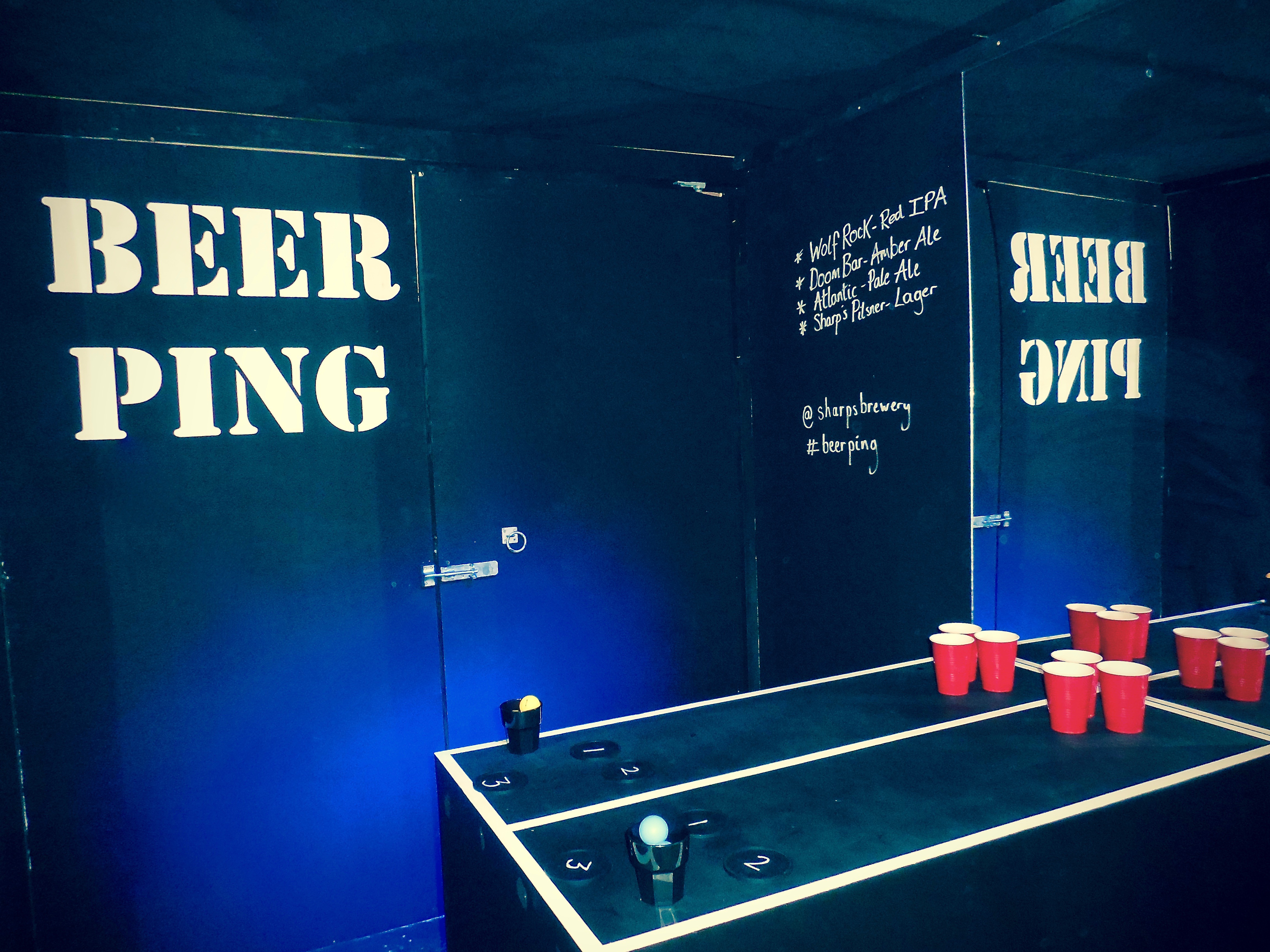 Beer Ping experiential at London Beer Week 2017 as part of Sharp's Brewing's event at London Beer Week 2017