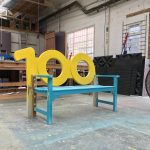 We100 bench in Trinity Set and Stage's workshop