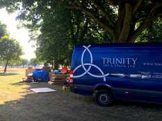 Trinity Set & Stage preparing for an outdoor, summer set to build