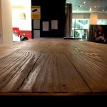 Wood finish on bar cladding on a bar at Sony Studios for the show Outlander